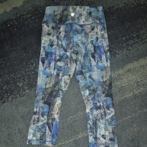 lululemon athletica Blue Patterned Leggings